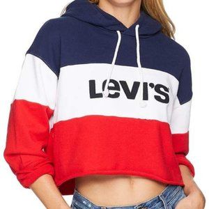Levi's cropped hoodie sweater Sz M